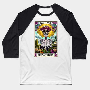 The Plant Lover funny skeleton tarot card Baseball T-Shirt